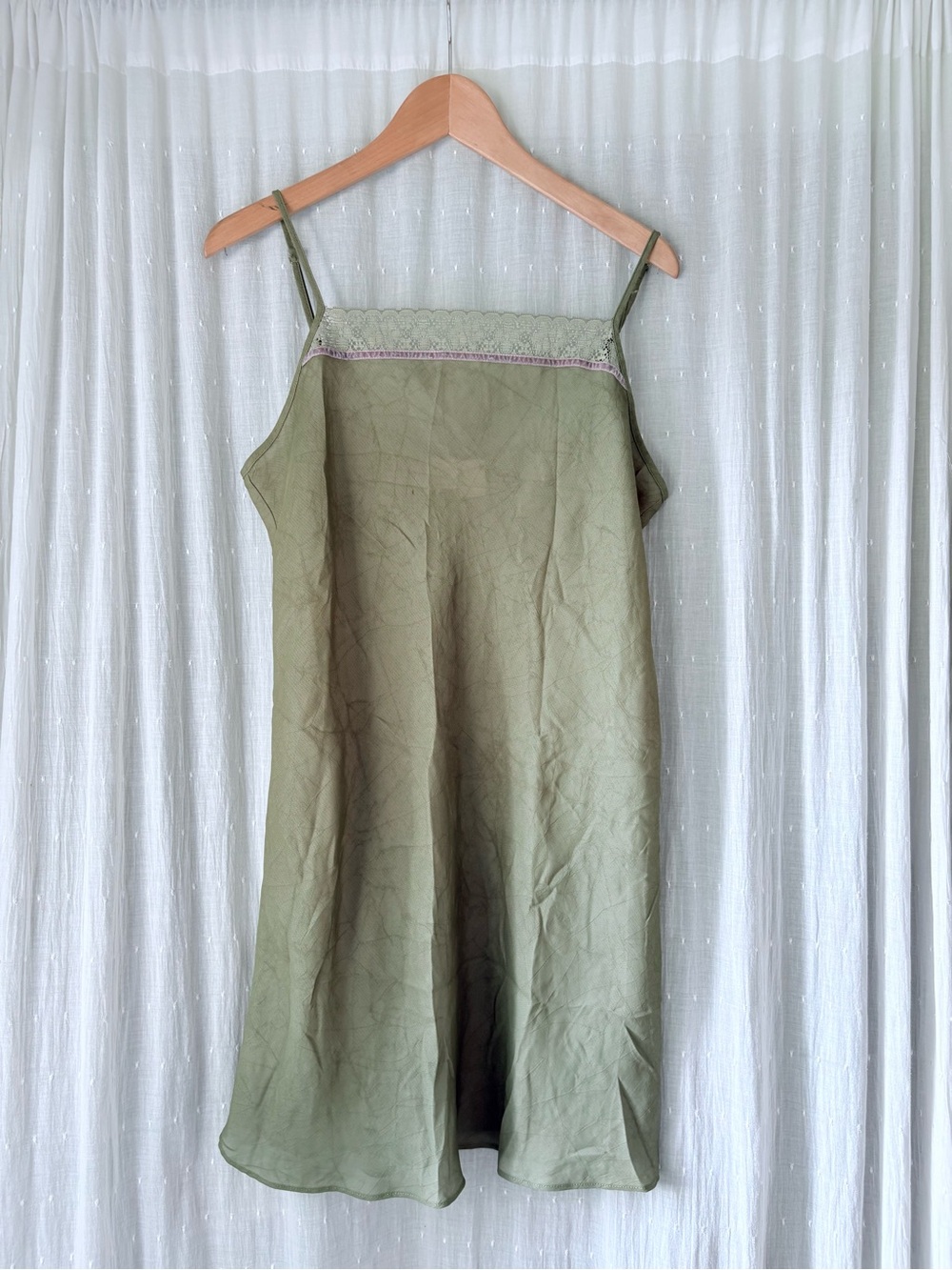 Gilligan & O'Malley Olive Green Midi Slip Dress